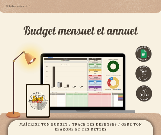 Budget mensuel et annuel