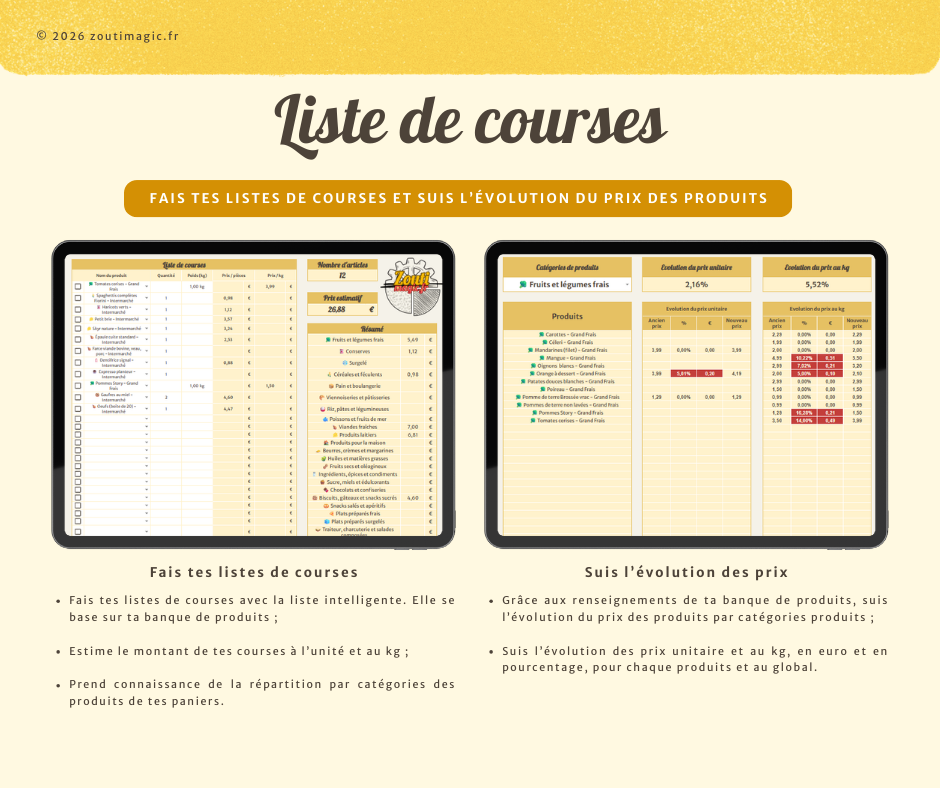 Liste de courses